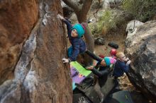 Bouldering in Hueco Tanks on 12/31/2018 with Blue Lizard Climbing and Yoga

Filename: SRM_20181231_1802130.jpg
Aperture: f/2.8
Shutter Speed: 1/100
Body: Canon EOS-1D Mark II
Lens: Canon EF 16-35mm f/2.8 L