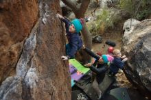 Bouldering in Hueco Tanks on 12/31/2018 with Blue Lizard Climbing and Yoga

Filename: SRM_20181231_1802131.jpg
Aperture: f/2.8
Shutter Speed: 1/100
Body: Canon EOS-1D Mark II
Lens: Canon EF 16-35mm f/2.8 L