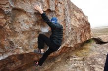 Bouldering in Hueco Tanks on 12/28/2018 with Blue Lizard Climbing and Yoga

Filename: SRM_20181228_1004070.jpg
Aperture: f/5.0
Shutter Speed: 1/200
Body: Canon EOS-1D Mark II
Lens: Canon EF 16-35mm f/2.8 L
