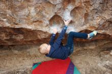 Bouldering in Hueco Tanks on 12/28/2018 with Blue Lizard Climbing and Yoga

Filename: SRM_20181228_1005130.jpg
Aperture: f/4.5
Shutter Speed: 1/200
Body: Canon EOS-1D Mark II
Lens: Canon EF 16-35mm f/2.8 L