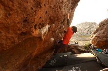 Bouldering in Hueco Tanks on 01/05/2019 with Blue Lizard Climbing and Yoga

Filename: SRM_20190105_1754540.jpg
Aperture: f/5.0
Shutter Speed: 1/250
Body: Canon EOS-1D Mark II
Lens: Canon EF 16-35mm f/2.8 L