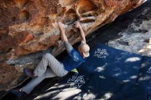 Bouldering in Hueco Tanks on 01/12/2019 with Blue Lizard Climbing and Yoga

Filename: SRM_20190112_1051540.jpg
Aperture: f/5.0
Shutter Speed: 1/200
Body: Canon EOS-1D Mark II
Lens: Canon EF 16-35mm f/2.8 L