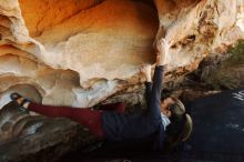 Bouldering in Hueco Tanks on 01/12/2019 with Blue Lizard Climbing and Yoga

Filename: SRM_20190112_1102040.jpg
Aperture: f/5.6
Shutter Speed: 1/200
Body: Canon EOS-1D Mark II
Lens: Canon EF 16-35mm f/2.8 L
