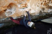 Bouldering in Hueco Tanks on 01/12/2019 with Blue Lizard Climbing and Yoga

Filename: SRM_20190112_1157590.jpg
Aperture: f/3.5
Shutter Speed: 1/250
Body: Canon EOS-1D Mark II
Lens: Canon EF 16-35mm f/2.8 L
