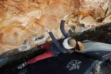 Bouldering in Hueco Tanks on 01/12/2019 with Blue Lizard Climbing and Yoga

Filename: SRM_20190112_1158070.jpg
Aperture: f/4.0
Shutter Speed: 1/250
Body: Canon EOS-1D Mark II
Lens: Canon EF 16-35mm f/2.8 L