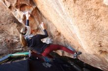 Bouldering in Hueco Tanks on 01/12/2019 with Blue Lizard Climbing and Yoga

Filename: SRM_20190112_1340570.jpg
Aperture: f/4.5
Shutter Speed: 1/200
Body: Canon EOS-1D Mark II
Lens: Canon EF 16-35mm f/2.8 L