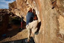 Bouldering in Hueco Tanks on 01/12/2019 with Blue Lizard Climbing and Yoga

Filename: SRM_20190112_1706270.jpg
Aperture: f/5.6
Shutter Speed: 1/500
Body: Canon EOS-1D Mark II
Lens: Canon EF 16-35mm f/2.8 L
