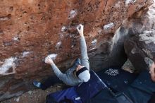 Bouldering in Hueco Tanks on 01/14/2019 with Blue Lizard Climbing and Yoga

Filename: SRM_20190114_1025430.jpg
Aperture: f/4.5
Shutter Speed: 1/160
Body: Canon EOS-1D Mark II
Lens: Canon EF 16-35mm f/2.8 L