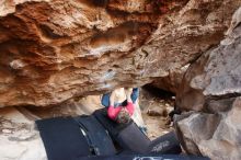 Bouldering in Hueco Tanks on 01/21/2019 with Blue Lizard Climbing and Yoga

Filename: SRM_20190121_1259300.jpg
Aperture: f/3.2
Shutter Speed: 1/200
Body: Canon EOS-1D Mark II
Lens: Canon EF 16-35mm f/2.8 L