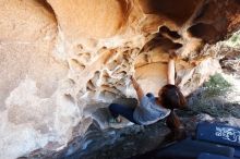Bouldering in Hueco Tanks on 03/03/2019 with Blue Lizard Climbing and Yoga

Filename: SRM_20190303_1255540.jpg
Aperture: f/5.6
Shutter Speed: 1/160
Body: Canon EOS-1D Mark II
Lens: Canon EF 16-35mm f/2.8 L