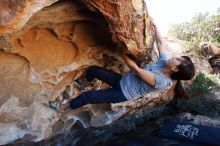 Bouldering in Hueco Tanks on 03/03/2019 with Blue Lizard Climbing and Yoga

Filename: SRM_20190303_1256090.jpg
Aperture: f/5.6
Shutter Speed: 1/320
Body: Canon EOS-1D Mark II
Lens: Canon EF 16-35mm f/2.8 L