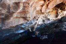 Bouldering in Hueco Tanks on 03/03/2019 with Blue Lizard Climbing and Yoga

Filename: SRM_20190303_1330050.jpg
Aperture: f/5.6
Shutter Speed: 1/250
Body: Canon EOS-1D Mark II
Lens: Canon EF 16-35mm f/2.8 L