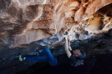 Bouldering in Hueco Tanks on 03/03/2019 with Blue Lizard Climbing and Yoga

Filename: SRM_20190303_1330120.jpg
Aperture: f/5.6
Shutter Speed: 1/250
Body: Canon EOS-1D Mark II
Lens: Canon EF 16-35mm f/2.8 L