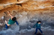 Bouldering in Hueco Tanks on 03/03/2019 with Blue Lizard Climbing and Yoga

Filename: SRM_20190303_1440330.jpg
Aperture: f/5.6
Shutter Speed: 1/250
Body: Canon EOS-1D Mark II
Lens: Canon EF 16-35mm f/2.8 L