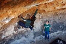 Bouldering in Hueco Tanks on 03/03/2019 with Blue Lizard Climbing and Yoga

Filename: SRM_20190303_1500500.jpg
Aperture: f/5.6
Shutter Speed: 1/250
Body: Canon EOS-1D Mark II
Lens: Canon EF 16-35mm f/2.8 L