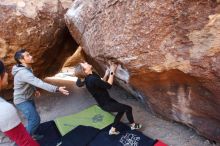 Bouldering in Hueco Tanks on 03/09/2019 with Blue Lizard Climbing and Yoga

Filename: SRM_20190309_1105350.jpg
Aperture: f/4.0
Shutter Speed: 1/400
Body: Canon EOS-1D Mark II
Lens: Canon EF 16-35mm f/2.8 L