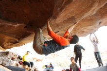 Bouldering in Hueco Tanks on 03/09/2019 with Blue Lizard Climbing and Yoga

Filename: SRM_20190309_1554300.jpg
Aperture: f/5.6
Shutter Speed: 1/200
Body: Canon EOS-1D Mark II
Lens: Canon EF 16-35mm f/2.8 L