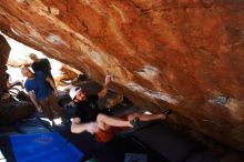 Bouldering in Hueco Tanks on 03/17/2019 with Blue Lizard Climbing and Yoga

Filename: SRM_20190317_1312040.jpg
Aperture: f/5.6
Shutter Speed: 1/200
Body: Canon EOS-1D Mark II
Lens: Canon EF 16-35mm f/2.8 L