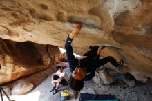 Bouldering in Hueco Tanks on 03/20/2019 with Blue Lizard Climbing and Yoga

Filename: SRM_20190320_1557211.jpg
Aperture: f/5.6
Shutter Speed: 1/200
Body: Canon EOS-1D Mark II
Lens: Canon EF 16-35mm f/2.8 L