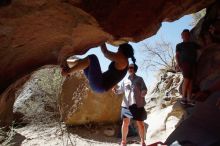 Bouldering in Hueco Tanks on 03/29/2019 with Blue Lizard Climbing and Yoga

Filename: SRM_20190329_1210410.jpg
Aperture: f/5.6
Shutter Speed: 1/500
Body: Canon EOS-1D Mark II
Lens: Canon EF 16-35mm f/2.8 L
