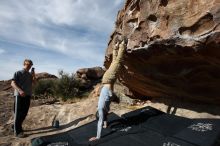 Bouldering in Hueco Tanks on 04/06/2019 with Blue Lizard Climbing and Yoga

Filename: SRM_20190406_0932060.jpg
Aperture: f/5.6
Shutter Speed: 1/400
Body: Canon EOS-1D Mark II
Lens: Canon EF 16-35mm f/2.8 L