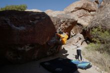 Bouldering in Hueco Tanks on 04/13/2019 with Blue Lizard Climbing and Yoga

Filename: SRM_20190413_0954260.jpg
Aperture: f/5.6
Shutter Speed: 1/400
Body: Canon EOS-1D Mark II
Lens: Canon EF 16-35mm f/2.8 L