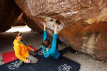 Bouldering in Hueco Tanks on 04/13/2019 with Blue Lizard Climbing and Yoga

Filename: SRM_20190413_1008050.jpg
Aperture: f/5.6
Shutter Speed: 1/320
Body: Canon EOS-1D Mark II
Lens: Canon EF 16-35mm f/2.8 L