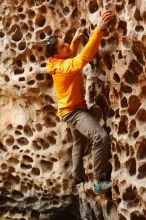 Bouldering in Hueco Tanks on 04/13/2019 with Blue Lizard Climbing and Yoga

Filename: SRM_20190413_1539320.jpg
Aperture: f/3.5
Shutter Speed: 1/160
Body: Canon EOS-1D Mark II
Lens: Canon EF 50mm f/1.8 II