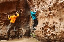 Bouldering in Hueco Tanks on 04/13/2019 with Blue Lizard Climbing and Yoga

Filename: SRM_20190413_1542180.jpg
Aperture: f/3.5
Shutter Speed: 1/125
Body: Canon EOS-1D Mark II
Lens: Canon EF 50mm f/1.8 II