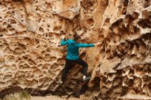 Bouldering in Hueco Tanks on 04/13/2019 with Blue Lizard Climbing and Yoga

Filename: SRM_20190413_1547260.jpg
Aperture: f/4.0
Shutter Speed: 1/125
Body: Canon EOS-1D Mark II
Lens: Canon EF 50mm f/1.8 II