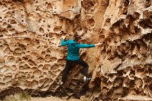 Bouldering in Hueco Tanks on 04/13/2019 with Blue Lizard Climbing and Yoga

Filename: SRM_20190413_1547260.jpg
Aperture: f/4.0
Shutter Speed: 1/125
Body: Canon EOS-1D Mark II
Lens: Canon EF 50mm f/1.8 II