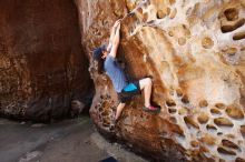 Bouldering in Hueco Tanks on 04/26/2019 with Blue Lizard Climbing and Yoga

Filename: SRM_20190426_1218470.jpg
Aperture: f/4.0
Shutter Speed: 1/160
Body: Canon EOS-1D Mark II
Lens: Canon EF 16-35mm f/2.8 L