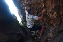 Bouldering in Hueco Tanks on 04/26/2019 with Blue Lizard Climbing and Yoga

Filename: SRM_20190426_1223210.jpg
Aperture: f/3.2
Shutter Speed: 1/500
Body: Canon EOS-1D Mark II
Lens: Canon EF 50mm f/1.8 II