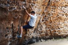 Bouldering in Hueco Tanks on 04/26/2019 with Blue Lizard Climbing and Yoga

Filename: SRM_20190426_1227130.jpg
Aperture: f/2.8
Shutter Speed: 1/160
Body: Canon EOS-1D Mark II
Lens: Canon EF 50mm f/1.8 II