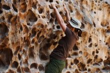 Bouldering in Hueco Tanks on 04/26/2019 with Blue Lizard Climbing and Yoga

Filename: SRM_20190426_1233380.jpg
Aperture: f/4.0
Shutter Speed: 1/160
Body: Canon EOS-1D Mark II
Lens: Canon EF 50mm f/1.8 II