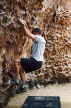 Bouldering in Hueco Tanks on 04/26/2019 with Blue Lizard Climbing and Yoga

Filename: SRM_20190426_1244300.jpg
Aperture: f/4.0
Shutter Speed: 1/250
Body: Canon EOS-1D Mark II
Lens: Canon EF 50mm f/1.8 II