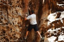 Bouldering in Hueco Tanks on 04/26/2019 with Blue Lizard Climbing and Yoga

Filename: SRM_20190426_1249370.jpg
Aperture: f/4.0
Shutter Speed: 1/800
Body: Canon EOS-1D Mark II
Lens: Canon EF 50mm f/1.8 II