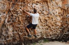 Bouldering in Hueco Tanks on 04/26/2019 with Blue Lizard Climbing and Yoga

Filename: SRM_20190426_1321350.jpg
Aperture: f/4.0
Shutter Speed: 1/200
Body: Canon EOS-1D Mark II
Lens: Canon EF 50mm f/1.8 II