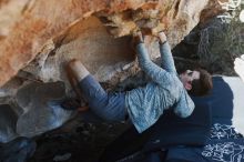 Bouldering in Hueco Tanks on 06/15/2019 with Blue Lizard Climbing and Yoga

Filename: SRM_20190615_1044570.jpg
Aperture: f/4.0
Shutter Speed: 1/320
Body: Canon EOS-1D Mark II
Lens: Canon EF 50mm f/1.8 II