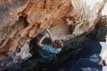 Bouldering in Hueco Tanks on 06/15/2019 with Blue Lizard Climbing and Yoga

Filename: SRM_20190615_1052000.jpg
Aperture: f/4.0
Shutter Speed: 1/400
Body: Canon EOS-1D Mark II
Lens: Canon EF 50mm f/1.8 II
