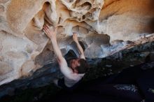 Bouldering in Hueco Tanks on 06/15/2019 with Blue Lizard Climbing and Yoga

Filename: SRM_20190615_1100430.jpg
Aperture: f/5.6
Shutter Speed: 1/200
Body: Canon EOS-1D Mark II
Lens: Canon EF 16-35mm f/2.8 L