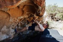 Bouldering in Hueco Tanks on 06/15/2019 with Blue Lizard Climbing and Yoga

Filename: SRM_20190615_1108160.jpg
Aperture: f/5.6
Shutter Speed: 1/500
Body: Canon EOS-1D Mark II
Lens: Canon EF 16-35mm f/2.8 L
