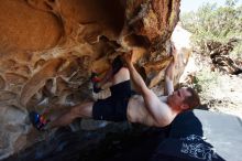 Bouldering in Hueco Tanks on 06/15/2019 with Blue Lizard Climbing and Yoga

Filename: SRM_20190615_1108250.jpg
Aperture: f/5.6
Shutter Speed: 1/500
Body: Canon EOS-1D Mark II
Lens: Canon EF 16-35mm f/2.8 L