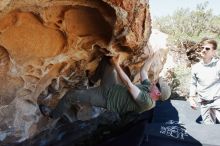 Bouldering in Hueco Tanks on 06/15/2019 with Blue Lizard Climbing and Yoga

Filename: SRM_20190615_1111320.jpg
Aperture: f/5.6
Shutter Speed: 1/640
Body: Canon EOS-1D Mark II
Lens: Canon EF 16-35mm f/2.8 L