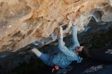 Bouldering in Hueco Tanks on 06/15/2019 with Blue Lizard Climbing and Yoga

Filename: SRM_20190615_1145240.jpg
Aperture: f/4.0
Shutter Speed: 1/500
Body: Canon EOS-1D Mark II
Lens: Canon EF 50mm f/1.8 II