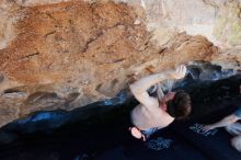 Bouldering in Hueco Tanks on 06/15/2019 with Blue Lizard Climbing and Yoga

Filename: SRM_20190615_1147570.jpg
Aperture: f/5.6
Shutter Speed: 1/500
Body: Canon EOS-1D Mark II
Lens: Canon EF 16-35mm f/2.8 L