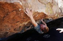 Bouldering in Hueco Tanks on 06/15/2019 with Blue Lizard Climbing and Yoga

Filename: SRM_20190615_1153280.jpg
Aperture: f/5.6
Shutter Speed: 1/640
Body: Canon EOS-1D Mark II
Lens: Canon EF 16-35mm f/2.8 L