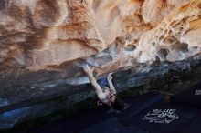 Bouldering in Hueco Tanks on 06/15/2019 with Blue Lizard Climbing and Yoga

Filename: SRM_20190615_1155400.jpg
Aperture: f/5.6
Shutter Speed: 1/200
Body: Canon EOS-1D Mark II
Lens: Canon EF 16-35mm f/2.8 L