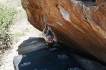 Bouldering in Hueco Tanks on 06/15/2019 with Blue Lizard Climbing and Yoga

Filename: SRM_20190615_1416191.jpg
Aperture: f/4.0
Shutter Speed: 1/250
Body: Canon EOS-1D Mark II
Lens: Canon EF 50mm f/1.8 II