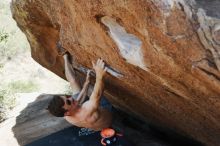 Bouldering in Hueco Tanks on 06/15/2019 with Blue Lizard Climbing and Yoga

Filename: SRM_20190615_1446481.jpg
Aperture: f/4.0
Shutter Speed: 1/400
Body: Canon EOS-1D Mark II
Lens: Canon EF 50mm f/1.8 II